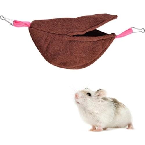 1pc Hamster Hammock Bed Plush Banana Shape Small Pet Hammock Hamster Hanging Bed Pet Supplies Pet Accessories