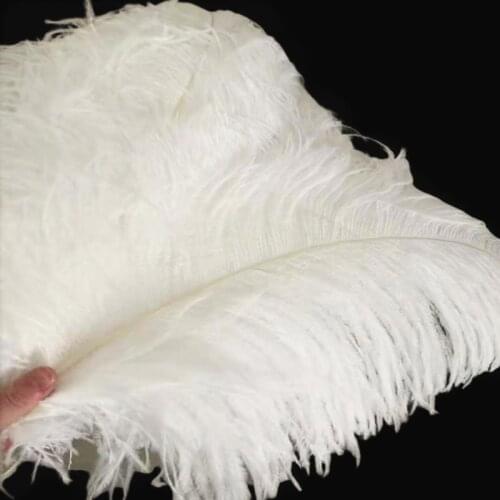 100Pcs/lot 15-70CM Natural White Ostrich Feathers Crafts Home DIY Large Feathers Ostrich Plume Clothes Party Wedding Decoration