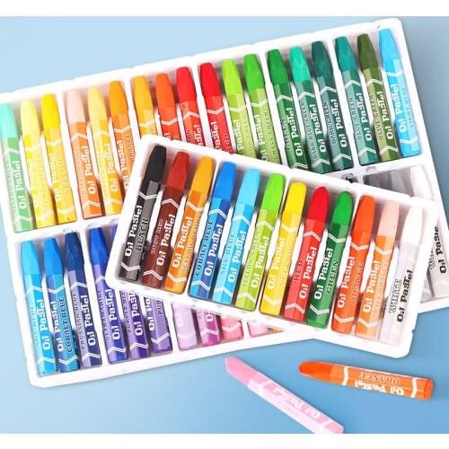 12/18/24/36 Young Children Art Crayon Oil Pastel Multi-color Painting Pen Baby Paint Brush Creative Gift for The School Season