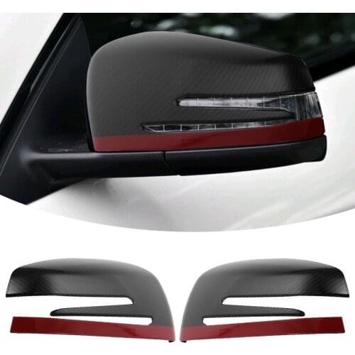 2pcs Car Rear View Mirror Frame Shell Cover Cap Trim for Mercedes-Benz W176 W246 W204 W212 W221 GLA X156 GLK X204 CLA C117