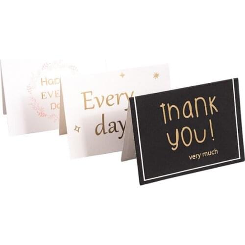 5set 9.5*7CM Bronzing envelope with cards happy birthday Invitation white gift best wishes Stationery Diary Scrapbook