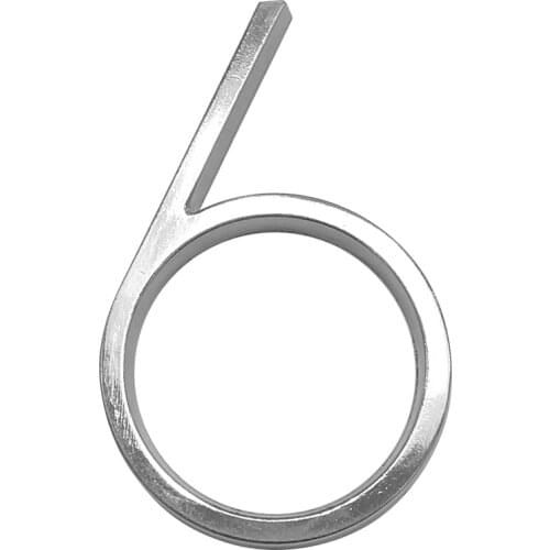 5 in Floating House Number #6 Letter A B C Name Plate Door Alphabet Letters Dash Slash Sign 5 Inch.Zinc Alloy Satin Nickel