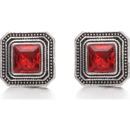 6 Colors 12mm Square Crystal Snap Buttons Lot Vintage Rhinestone Metal Snap Buttons fit DIY 12mm Snap Bracelets Jewelry