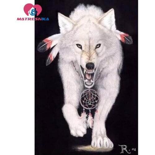 Diamond embroidery animals wolf mosaic kit diamond pattern sequins embroidery DIAMOND EMBROIDERY beadwork embroidery kits hobby