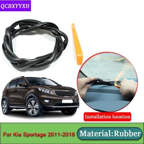 Car-styling For Kia Sportage 2011-2018 Anti-Noise Soundproof Dustproof Car Dashboard Windshield Sealing Strips Auto Accessories