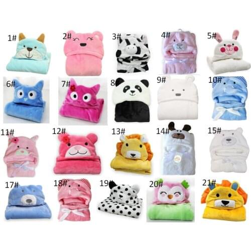 Cute Animal Elephant Infant Boys Girls Bath Towels Children Velvet Cartoon Robes Kids Cute Blacket 76*96 cm