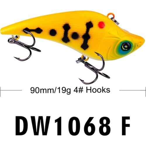 Bionic Bait Artificial ABS Plastic Hard Bait Bass 4# 6pcs/set 19g/9cm With Sharp BKB Hook Anti-corrosion Swimbait Wobbler VIB