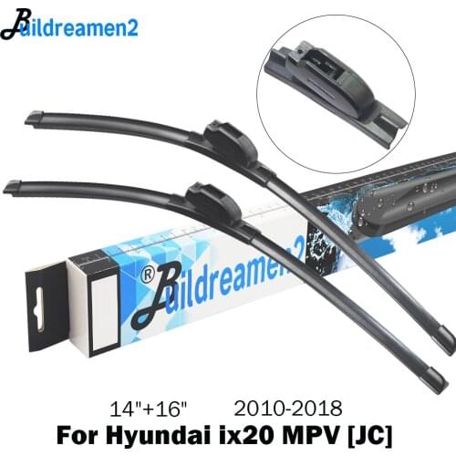 Buildreamen2 Car Styling Wiper Blade Rubber Windscreen Wiper For Hyundai ix20 MPV 2010 2011 2012 2013 2014 2015 2016 2017 2018
