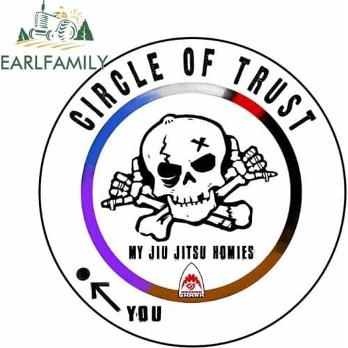 EARLFAMILY 13cm x 13cm for Circle of Trust Car Stickers Scratch-proof Personality Window Fine Decal Graphics for EVO SX GTR SUV