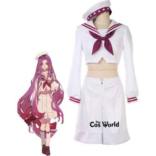 FGO Fate Grand Order Medusa Sailor Suit Tops Shorts Uniform Outfit Anime Cosplay Costumes