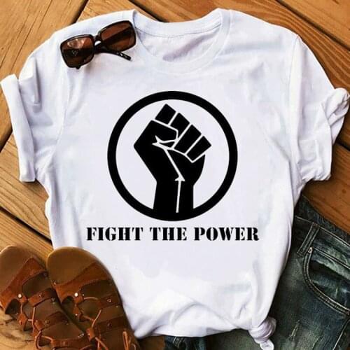 T-shirts african american Rights parade summer top Anti-racial discrimination print graphic t shirt tops tshirt women clothes