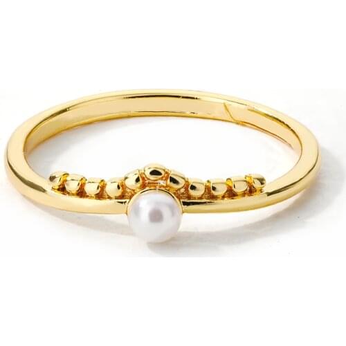 ICFTZWE Irregular Pearl Finger Rings For Women Freshwater Pearl Stainless Steel Gold Ring Couples Handmade Jewelry Bague Femme