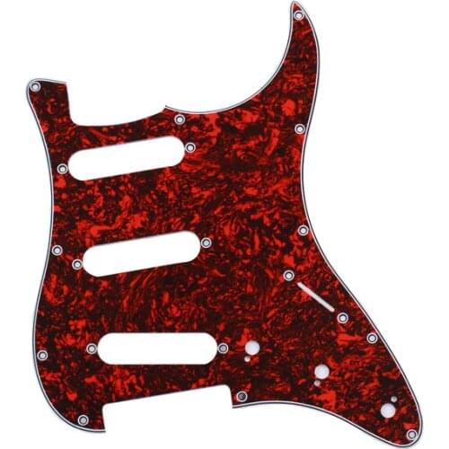 Red Tortoise Shell SSS Pickguard Anti Scratch Plate for Guitar