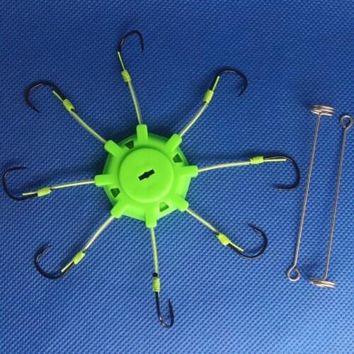 Flap Hook Explosion Hook Sleeve Fishhook Dish Hook Clamp Cake Eight-claw Hook Anti-hanging Bottom Field Fishing Anti-plate Hook