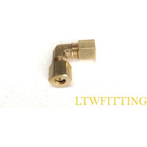 LTWFITTING 1/4" OD 90 Deg Compression Union Elbow,BRASS COMPRESSION FITTING