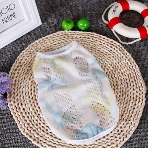Summer Dog Cat Vest Clothes Pet Thin Sunscreen Shirt Mesh Sun-proof Smock T-Shirt Breathable Sunproof Coat Sun Protection Shirt