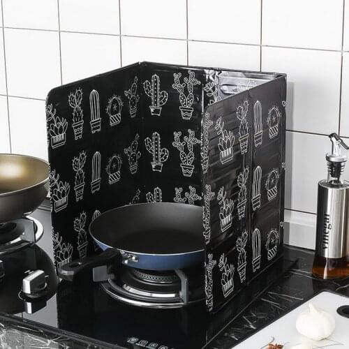 Cactus Printed Aluminum Foil Oil Block Oil Barrier Stove Cook Anti-Splashing Oil Baffle Heat Insulation Kitchen Utensils32
