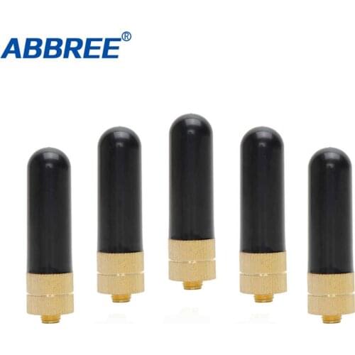 5PCS ABBREE AR-805S Mini Antenna SMA-Female Dual Band VHF/UHF 144/430MHz For Baofeng UV-5R UV-82 BF-888S UV-9R Ham Walkie Talkie