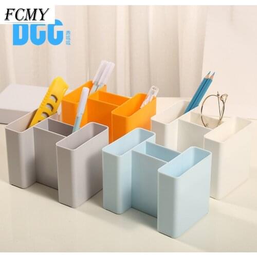 Multifunctional Plastic Pen Holder Desk Organizer Cosmetic Storage Box Desktop Drawer Storage Organizer Office Accessories