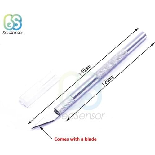 Non-Slip Metal Scalpel Knife Tools Kit Cutter Engraving Craft Knives Blades for Mobile Phone PCB DIY Repair Hand Tools