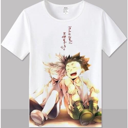 2020 New Anime Hunter x Hunter Gon Freecss Cosplay T Shirt Cartoon Killua Zoldyck Leorio PaladiKnight T-Shirt Casual Top Tee
