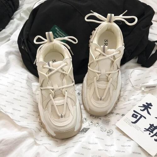 2021 New Fashion Thick-soled All-match Sneakers Retro Style Comfortable High-rise Shoes, Feet Are Not Tired