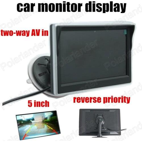New Arrival 5 Inch TFT LCD Car Monitor Backup rear Camera High Quality reverse priority two-way AV in