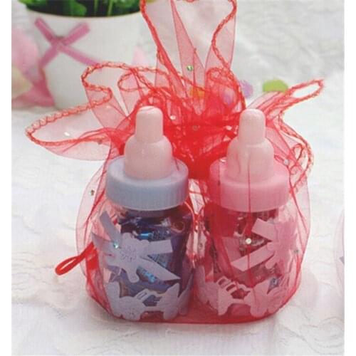 Wholesale 200pcs/lot Wedding candy box Baby feeding bottle wedding favor accesseries