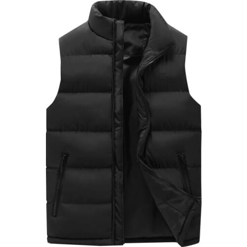 Autumn and winter new fashion vest mens casual vests large size down cotton vest