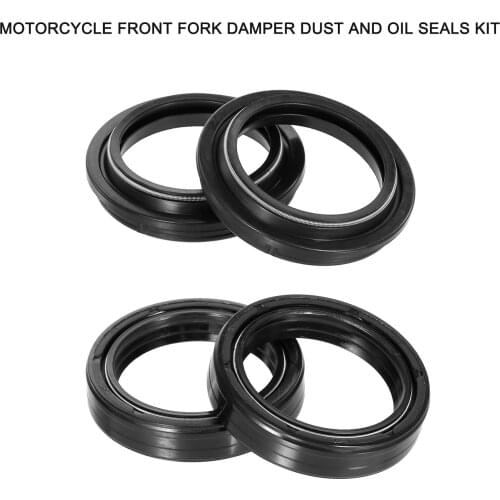 Motorcycle Front Fork Damper Oil Seal and Dust Seal Dust Cover Kit Replacement for Honda Hornet CB600 F/S F2 Suzuki Ducati
