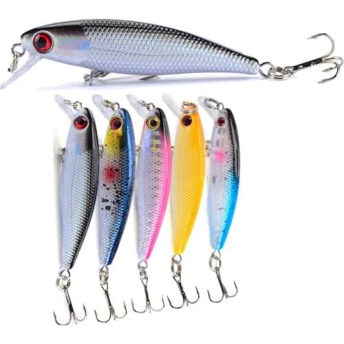 1pcs minnow fishing lures 65mm 4.5g Quality Minnow Lure Artificial 3D eyes Plastic Hard Bait Jig Wobblers Crankbait Fishing Bait