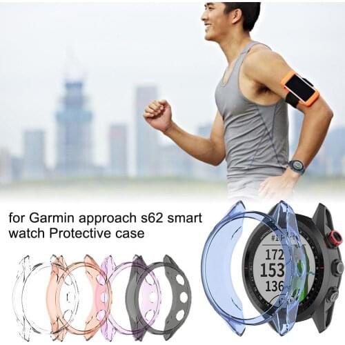 In Stock TPU Case Cover Anti-fall Multi-color Protective Frame Overall Full Body Shell For Garmin Approach S62 Watch