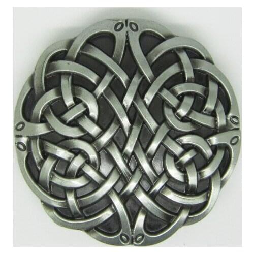 Intricate Keltic Round Knot Belt Buckle