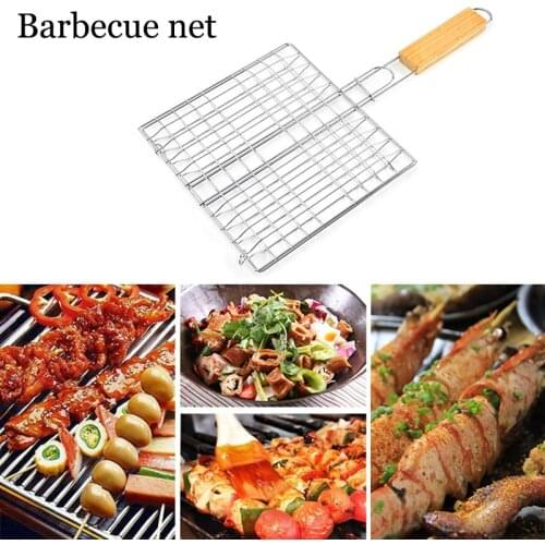 1 Pcs Hamburg Grilled Fish Clip Barbecue Net BBQ Tool for Outdoor Camping Picnic FBE3