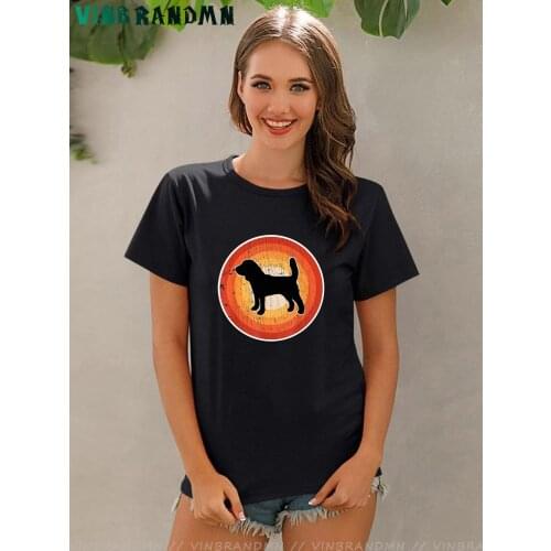 Fashion Cute Beagle Dog Print T Shirts Vintage Style 60s 70s women Short Sleeve Tee shirts Dog Lover Best Gift tees Animals tops