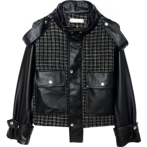 2021 New Spring And Autumn Leather Jacket Female Short Student Loose Motorcycle Leather Jacket Casual Wild Women Coat
