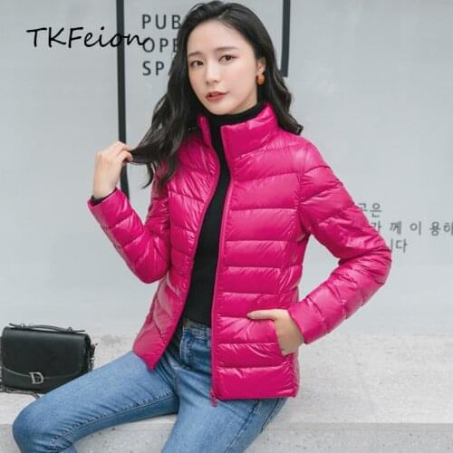 Women Bomber Jackets Light Ultra-thin 2020 Spring Autumn Fashion Female Slim Short Coats 90% Duck Down Filler Plus Size 5XL 6XL