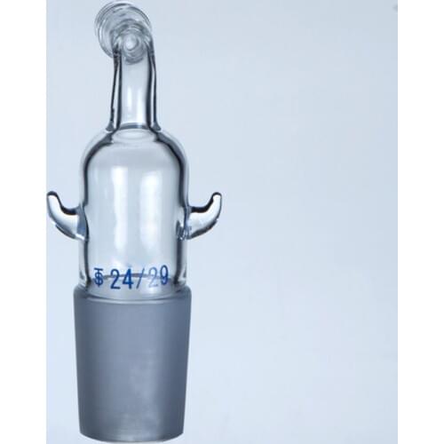 1pcs 24/29 glass bent Adapter with two exhaust connection lab glassware