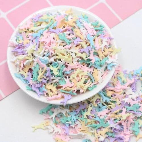 100g/Lot Unicorn Slices Polymer Clay Cute Horse Sprinkles for Mobile Decoration DIY Crafts Accessories