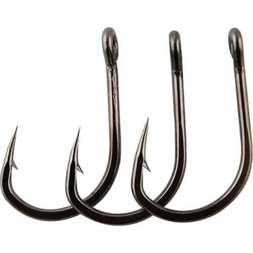 100Pcs/ Box Circle Carp Eyed Fishing Hook Set 3-12#carbon Steel Fishhook Fly Fishing Jip Barbed Carp Hook Sea Tackle Accessories