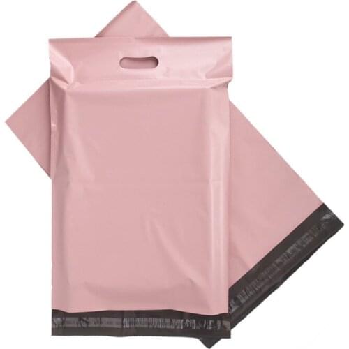 300Pcs/Lot Portable Tote Express Courier Pouches Self-Sealing Adhesive Smooth Poly Envelope Plastic T-shirt Gifts Mailing Bags