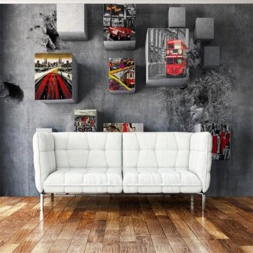 Milofi custom 3D wallpaper mural 3D retro European architecture bar background wall living room bedroom decoration painting wall