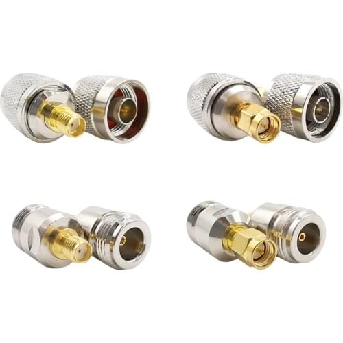 4 Type SMA to N Adapter Kit RF Connectors N Male/Female to SMA Female/Male