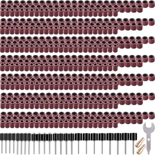 531 Pcs Grinding Drum Set, Grinding Machine Sockets Drum Cores Self-Tightening Drill Bits for Dremel Rotary Tools