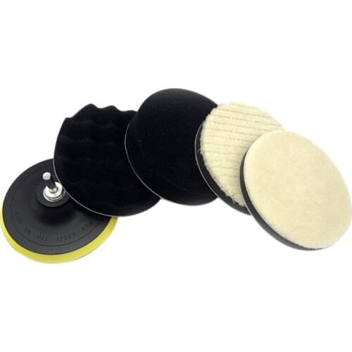 AU04 -New Beauty Waxing Set Automotive Polishing Tools Car Polishing Disc Sponge Polishing Wheel Wool Pad 5 Inch