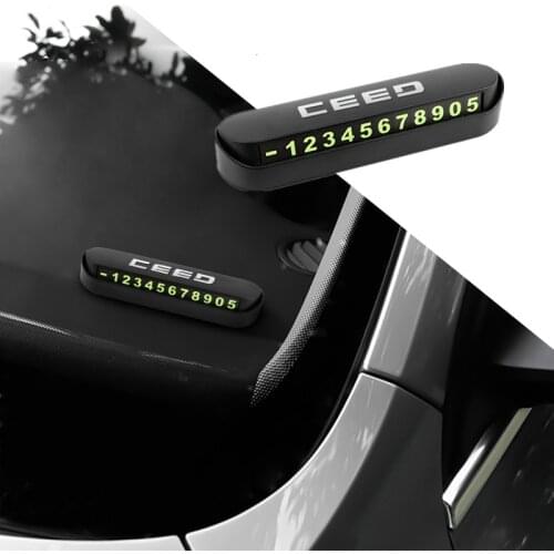 Car Temporary Stop Sign Parking Card Telephone Number Card Plate for Kia Ceed Accessories