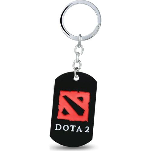 12/pcs/lot Hot Game DOTA 2 Keychain can Drop-shipping Metal Key Rings For Gift Chaveiro Key chain Jewelry for cars YS10920
