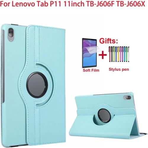 360 Degree Rotating Tablet Case For Lenovo Tab P11 Cover 11 inch TB-J606F TB-J606X Pad 11 Case Capa