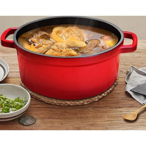 CAST IRON CAULDRON Enamel Porcelain Stewpot Casserole Stew Cooking Pot EXpress COOKER