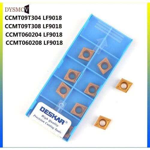 DESKAR 100%original CCMT09T304 carbide blade CCMT09T308 CCMT060204 CCMT060208 LF9018 turning tool built-in steel turning tool